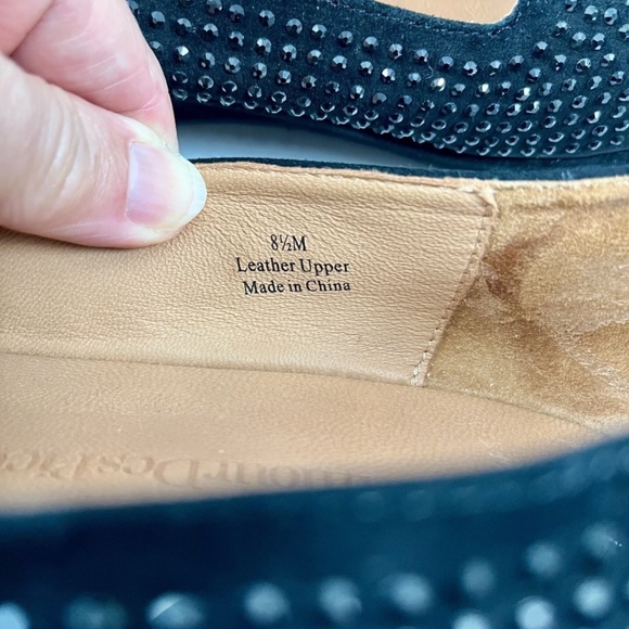 L'Amour Des Pieds Correze Stone Embellished Slip On Flat Women's Black 8.5M - Picture 7 of 8